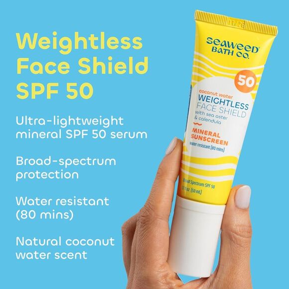 Seaweed Bath Co Weightless Face Shield SPF 50 Mineral Sunscreen 1.7 fl oz NEW - Picture 4 of 6